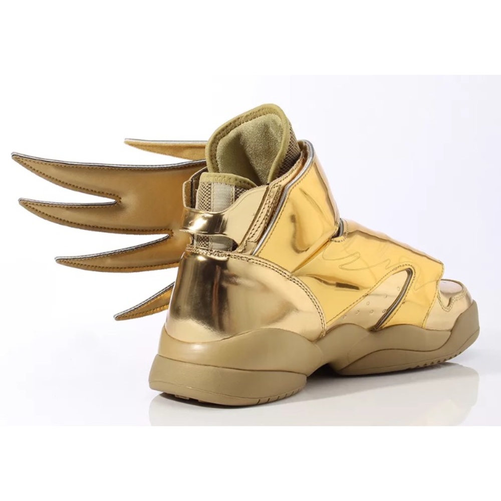 SOLD! ADIDAS JEREMY SCOTT WINGS 3.0 GOLD BATMAN SHOES - Picture 4 of 8